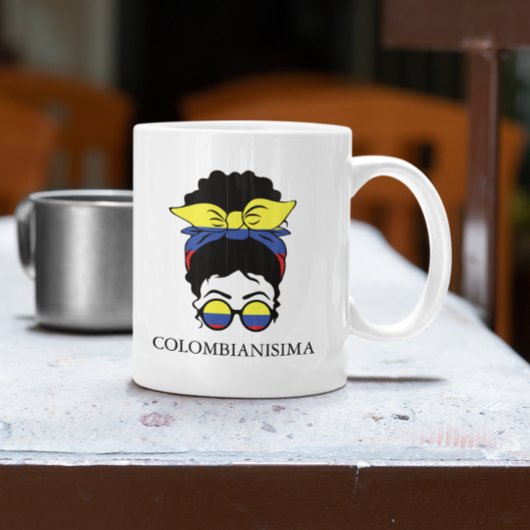 CUTE COLOMBIANISIMA Colombian Girl Flag コーヒーマグカップ