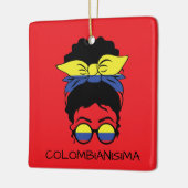 CUTE COLOMBIANISIMA Colombian Girl Flag セラミックオーナメント (左)