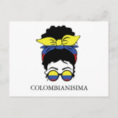 CUTE COLOMBIANISIMA Colombian Girl Flag ポストカード (正面)