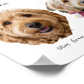Cute Color Palette Custom Photo Paint Swatch Dog ポスター (角)