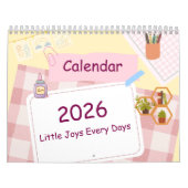 Cute Colorful 2026 Calendar カレンダー (カバー)