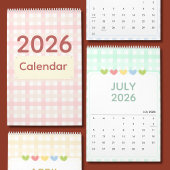 Cute & Colorful 2026 Calendar カレンダー