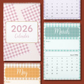 Cute & Colorful 2026 Calendar カレンダー