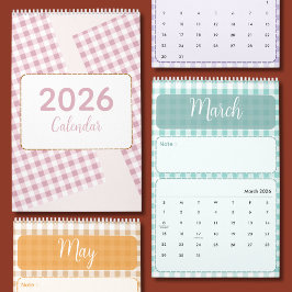 Cute & Colorful 2026 Calendar カレンダー