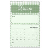 Cute & Colorful 2026 Calendar カレンダー (2月 2027)