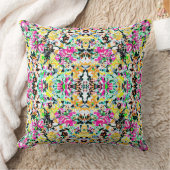 Cute colorful abstract floral クッション (ブランケット)