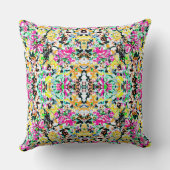 Cute colorful abstract floral クッション (裏面)