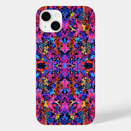 Cute colorful abstract floral patterns Case-Mate iPhoneケース (裏面)
