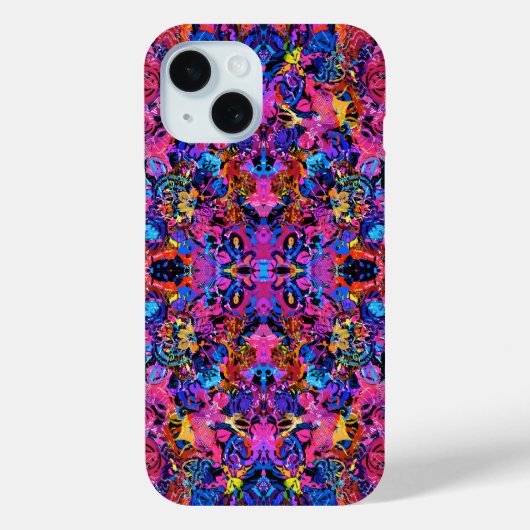 Cute colorful abstract floral patterns Case-Mate iPhoneケース (裏面)