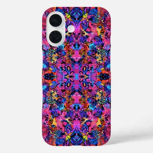 Cute colorful abstract floral patterns Case-Mate iPhoneケース (裏面)
