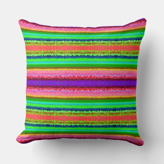 Cute colorful abstract lines  クッション (正面)