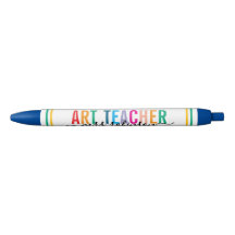 Cute Colorful Art Teacher Pen with Custom Name