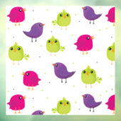 Cute colorful birds ウィンドウサイン (シート3)
