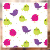 Cute colorful birds ウィンドウサイン (シート2)