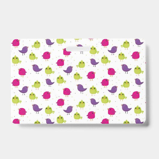 Cute colorful birds  バッジ (正面)