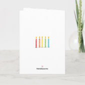 Cute Colorful Birthday Candles Greeting Card カード (裏面)