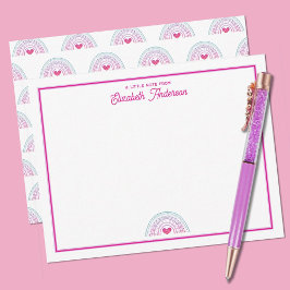Cute Colorful Boho Rainbow Girls Stationery ノートカード