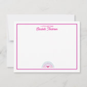 Cute Colorful Boho Rainbow Girls Stationery ノートカード (正面)