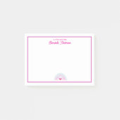 Cute Colorful Boho Rainbow Girly Personalized ポストイット (正面)