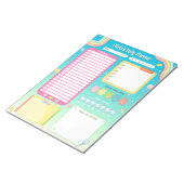 Cute Colorful Candy Daily Planner Notepad Teal ノートパッド (アングル)
