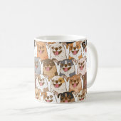 Cute Colorful Cartoon Dog Pattern Ceramic Mug コーヒーマグカップ (正面右)