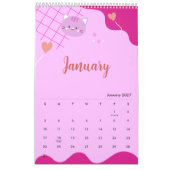 Cute Colorful Cat Calendar 2026 カレンダー (1月 2027)