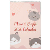 Cute Colorful Cat Calendar 2026 カレンダー (カバー)