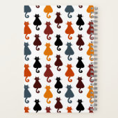 Cute Colorful Cat Pattern Personalized ノートブック (裏面)