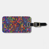 Cute colorful chakra pattern checkbook cover ラゲッジタグ (正面横)