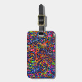 Cute colorful chakra pattern checkbook cover ラゲッジタグ (正面縦)