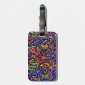 Cute colorful chakra pattern checkbook cover ラゲッジタグ (裏面縦)