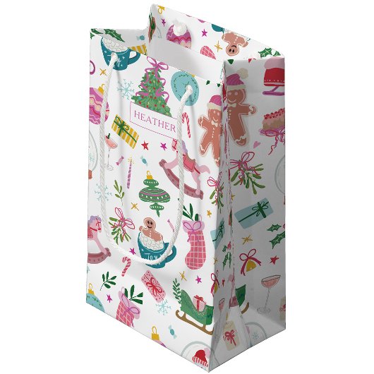 Cute Colorful Christmas Gift Bag スモールペーパーバッグ