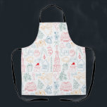 Cute Colorful Christmas Hand Drawn Doodle Pattern エプロン<br><div class="desc">Cook, bake, and celebrate in festive style! This Cute Colorful Christmas Hand Drawn Doodle Pattern Apron brings holiday cheer straight to the kitchen. Covered in playful, hand-drawn Christmas doodles — from Christmas sweaters, feast, cocktails, gifts and ornaments to stars, mistletoe and tree — this bright and whimsical pattern adds a...</div>