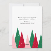 Cute Colorful Christmas Trees Modern Non-Photo シーズンカード (裏面)