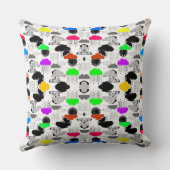 Cute colorful clouds patterns クッション (裏面)