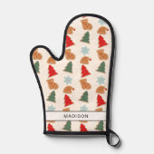 Cute Colorful Cookies Pattern Christmas 鍋つかみ (正面)