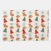 Cute Colorful Cookies Pattern Christmas Kids キッチンタオル (横)