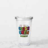 Cute Colorful Cousin Crew Family Reunion アクリルタンブラー (裏面)
