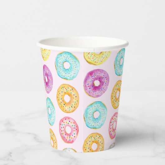 Cute Colorful Donut Birthday Party  紙コップ (右)