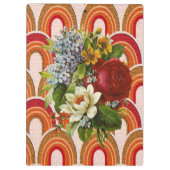 Cute Colorful Floral Clipboard クリップボード (裏面)