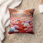 Cute Colorful Fluffy Forest Kids Pillow クッション (ブランケット)