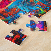 Cute Colorful Giraffe ジグソーパズル (側面)