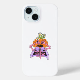 Cute & Colorful Halloween Bones iPhone 15ケース