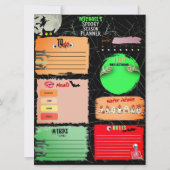 Cute Colorful Halloween Printable Planner for Kids 招待状 (正面)