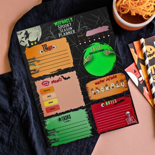 Cute Colorful Halloween Stationery for Kids ノートパッド