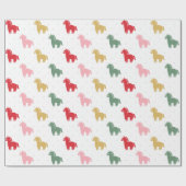 Cute Colorful Horses Dots Pattern 2026 ラッピングペーパー (フラット)
