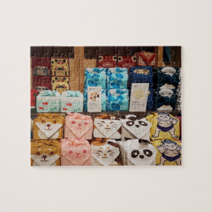 Cute colorful Japanese furoshiki wrapping clothes ジグソーパズル