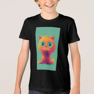 Cute Colorful Kitten Illustration – Kids T-Shirt | トライブレンドＴシャツ