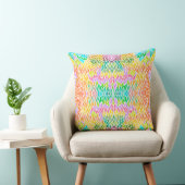 Cute colorful leaves pattern クッション (椅子)