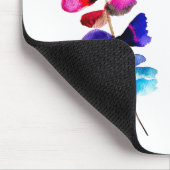 Cute colorful leaves watercolor マウスパッド (コーナー)